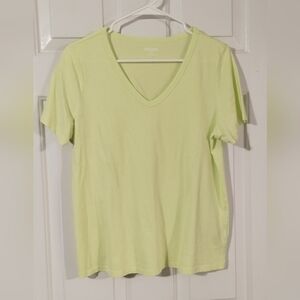 Old Navy Women's Florescent Yellow V-Neck Tee